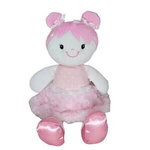 Baby First Doll Ballerina Lovey Sewn Eyes Pink Comfort Security Lovey